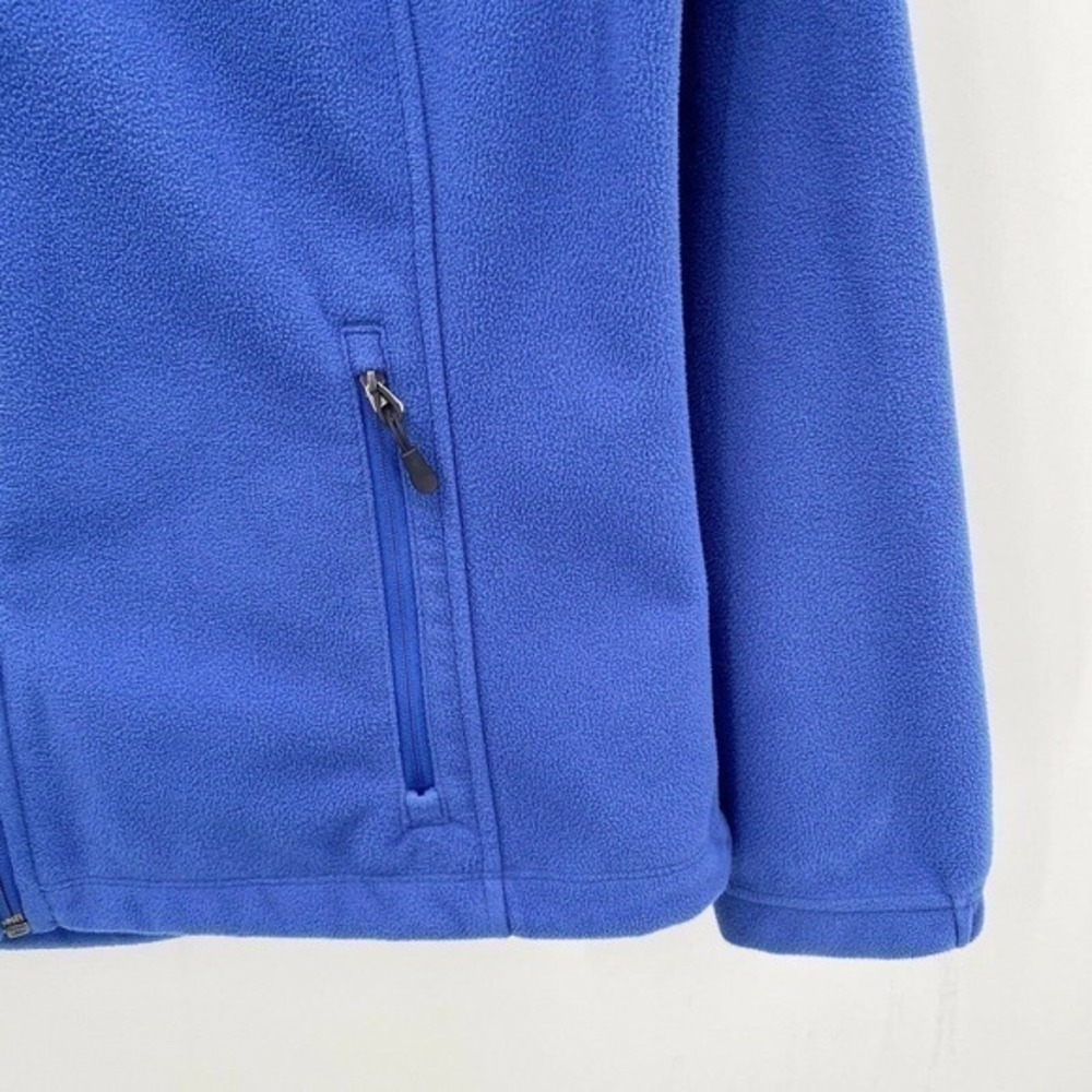 Lands End Women's Fleece Mid Weight Full Zip Jacket Blue Size M Zip Up Pockets - Picture 4 of 12